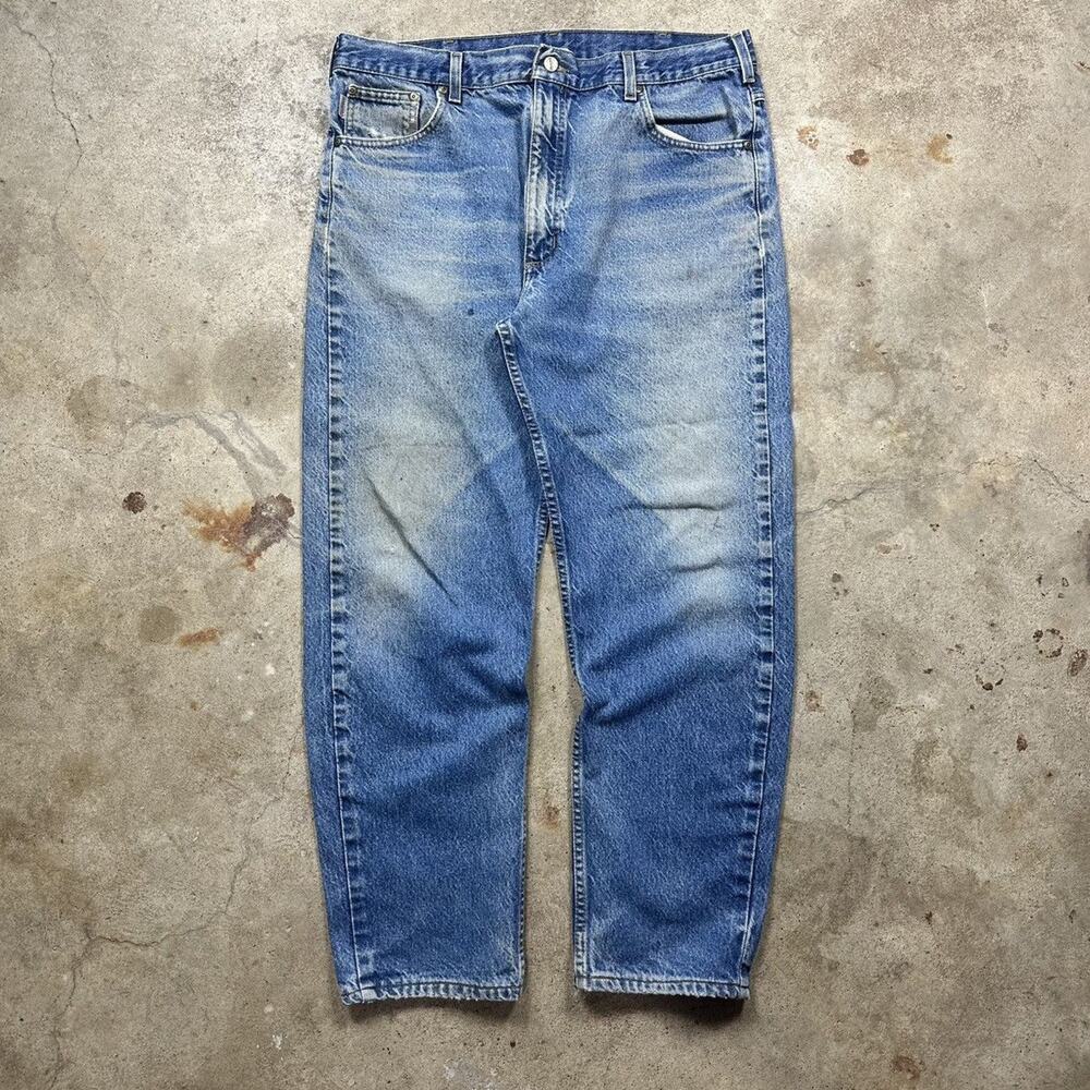 Vintage 90s Faded Carhartt Blue Denim Workwear Skater Jeans Size 38x30